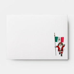 Santa Claus With Ensign Of Mexico Envelopes