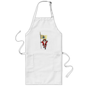 Santa Claus With Ensign Of New Jersey Long Apron
