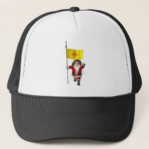 Santa Claus With Ensign Of New Mexico Trucker Hat