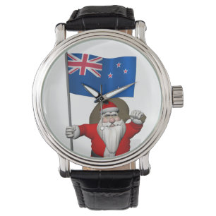 Santa Claus With Ensign Of New Zealand Watch