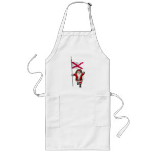 Santa Claus With Ensign Of Northern Ireland Long Apron