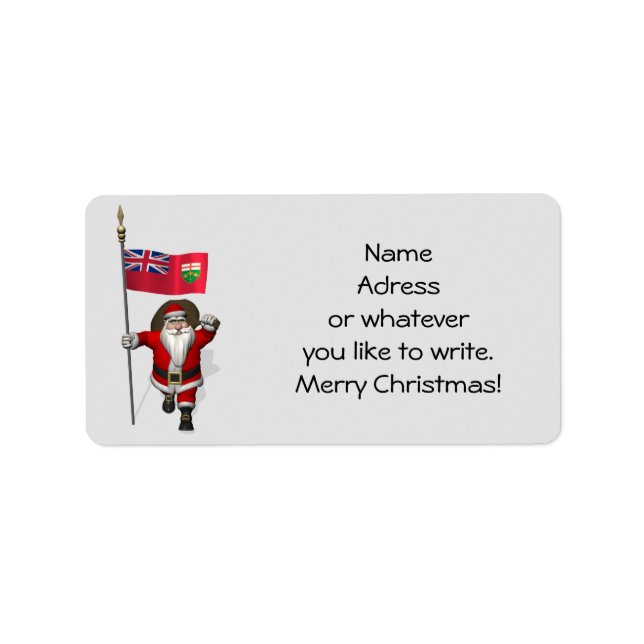 Santa Claus With Ensign Of Ontario Label (Front)