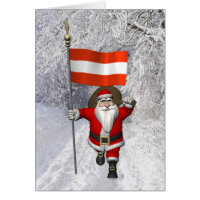 Santa Claus With Ensign Of Österreich