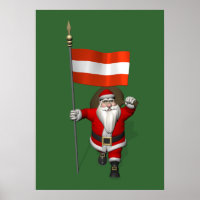 Santa Claus With Ensign Of Österreich