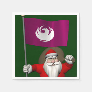 Santa Claus With Ensign Of Phoenix Napkin