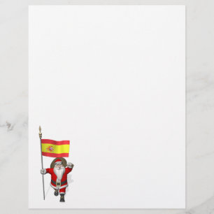 Santa Claus With Ensign Of Spain