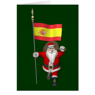 Santa Claus With Ensign Of Spain