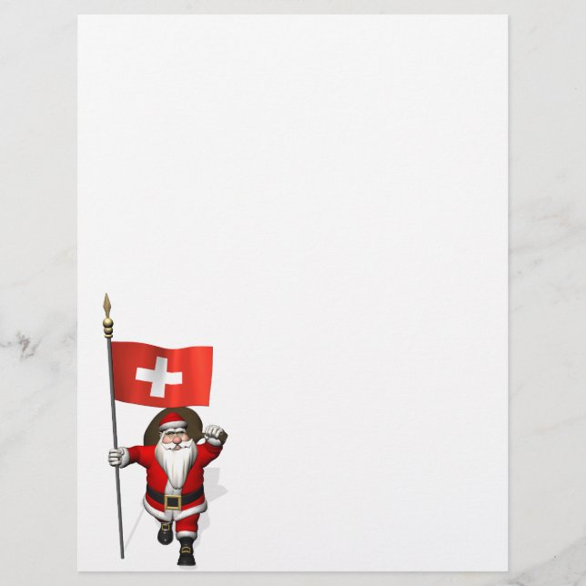 Santa Claus With Ensign Of Switzerland (Front)