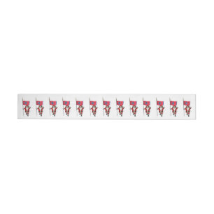 Santa Claus With Ensign Of Tennessee Wrap Around Label