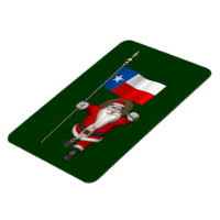 Santa Claus With Ensign Of Texas