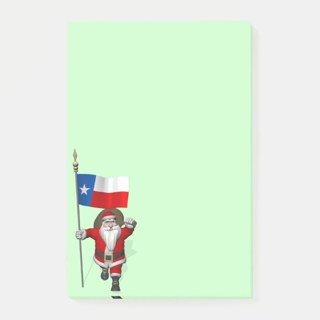 Santa Claus With Ensign Of Texas Post-it Notes (Front)