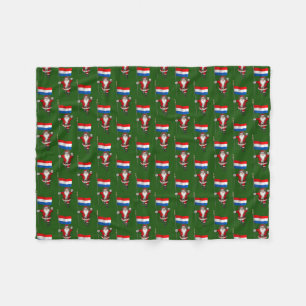 Santa Claus With Ensign Of The Netherlands Fleece Blanket
