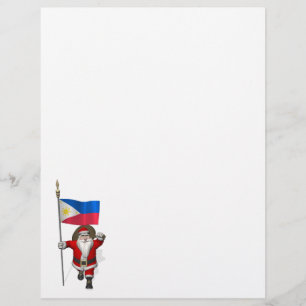 Santa Claus With Ensign Of The Philippines