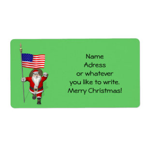 Santa Claus With Ensign Of The USA