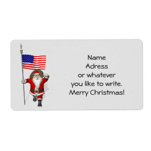 Santa Claus With Ensign Of The USA