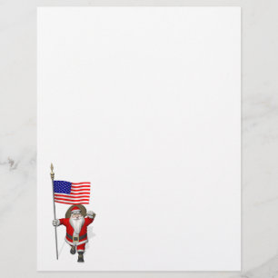 Santa Claus With Ensign Of The USA