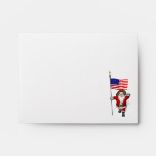 Santa Claus With Ensign Of The USA Envelopes