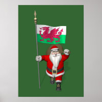 Santa Claus With Ensign Of Wales