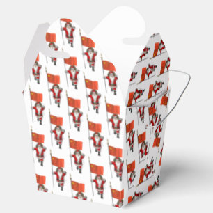 Santa Claus With Flag Of China Favour Box