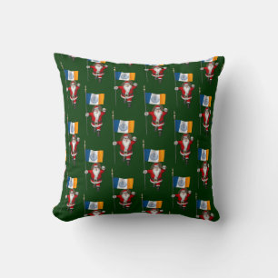 Santa Claus With Flag Of New York City Cushion