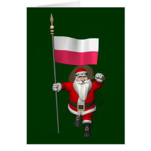 Santa Claus With Flag Of Poland