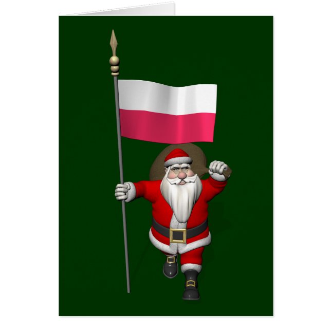 Santa Claus With Flag Of Poland (Front)