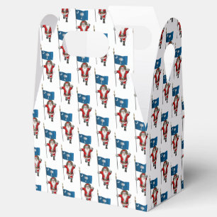 Santa Claus With Flag Of South Carolina Favour Box