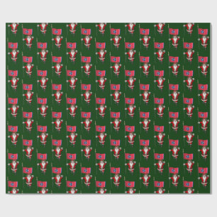 Santa Claus With Flag Of Tennessee Wrapping Paper