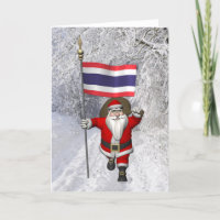 Santa Claus With Flag Of Thailand