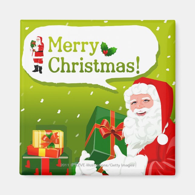 Santa Claus with gifts Magnet (Front)