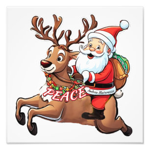 Santa Claus with Gifts of Peace Photo Print