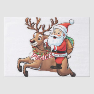 Santa Claus with Gifts of Peace Tissue Paper