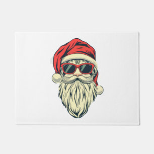 santa claus with glasses doormat