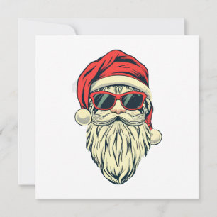 santa claus with glasses invitation
