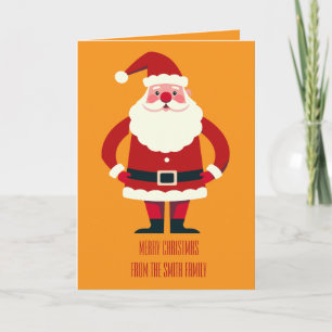 Santa Claus With His Hands On His Hips Being Jolly Card