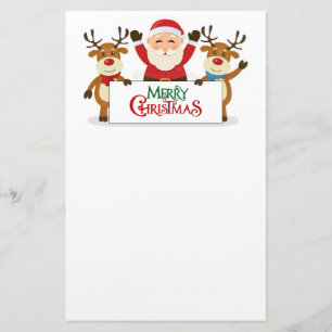 Santa Claus with is reindeer  Stationery