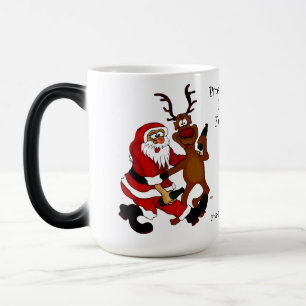 Santa Claus with moose - frohes Fest Magic Mug