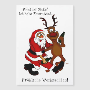 Santa Claus with moose - Happy Christmas