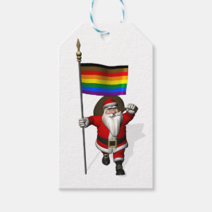 Santa Claus With Philadelphia Pride Flag Gift Tags