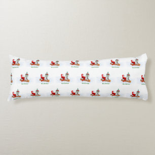 Santa Claus with Rabbit Fox and Squirrel Body Cushion