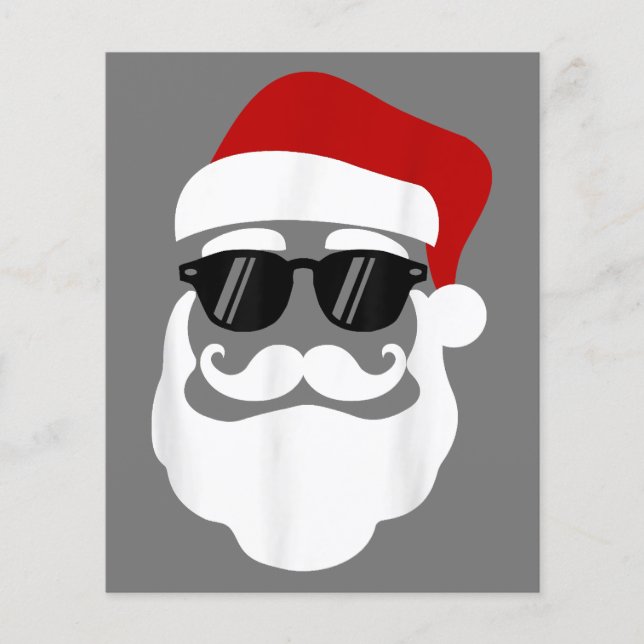 Santa Claus with Sunglasses Funny Christmas Design (Front)
