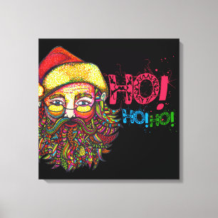 Santa Claus with Text Canvas Print