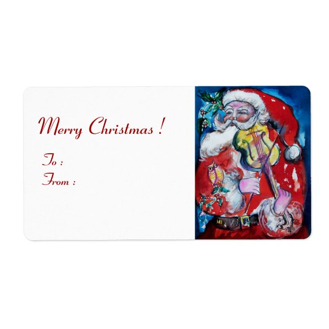 SANTA  CLAUS WITH VIOLIN Musical Christmas (Front)