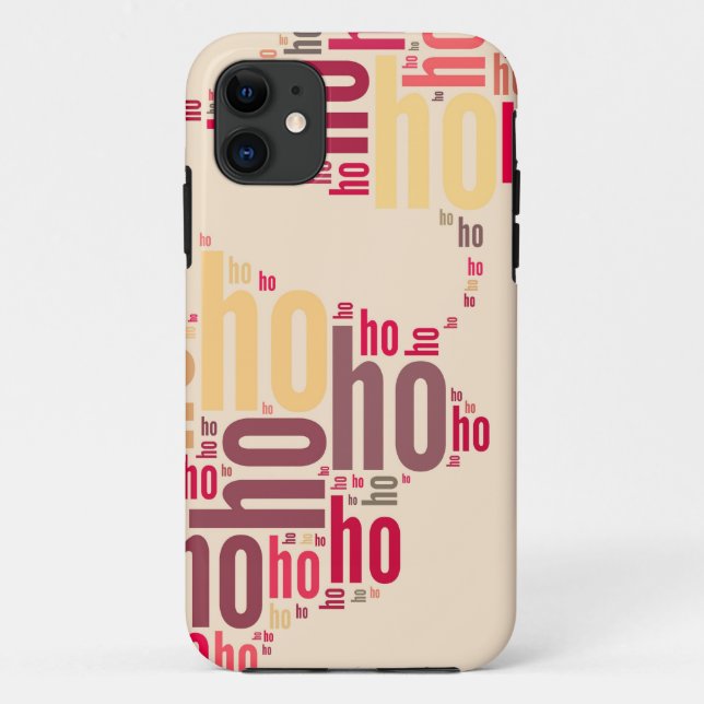 Santa Claus wordcloud Ho Ho Ho Case-Mate iPhone Case (Back)