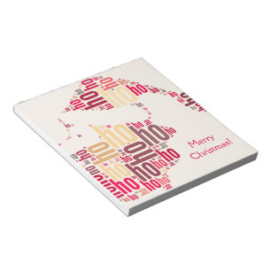 Santa Claus wordcloud Ho Ho Ho Notepad
