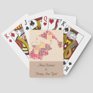 Santa Claus wordcloud Ho Ho Ho Playing Cards
