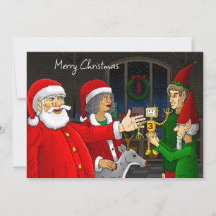 Santa Claus Workshop Christmas Card