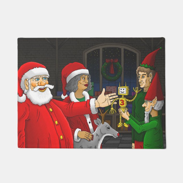 Santa Claus Workshop Doormat (Front)