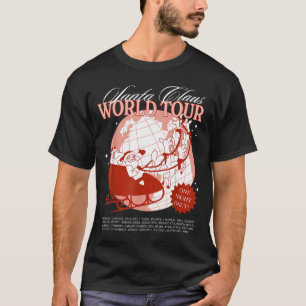 Santa Claus World Tour Christmas Xmas Holiday Paja T-Shirt