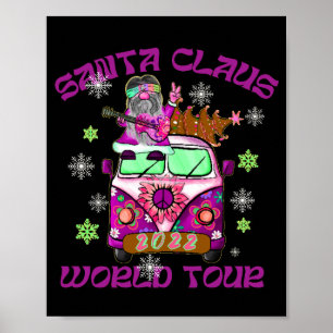 SANTA CLAUS WORLD TOUR funny 70's style            Poster